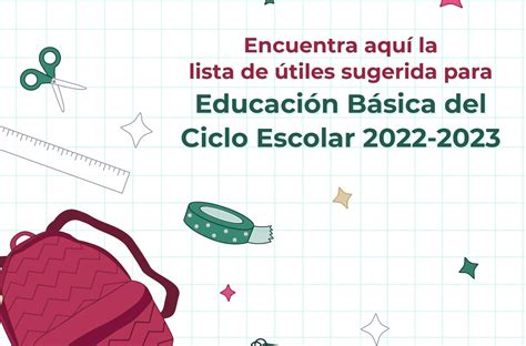 Boletín Sep No 201 Publica Sep Lista Sugerida De útiles Escolares Para