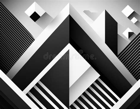 Minimalist Black and White Geometric Design Stock Image - Image of ...