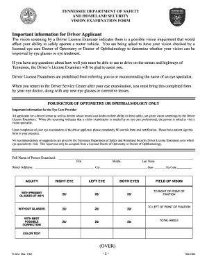 Printable Dmv Eye Exam Chart