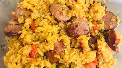 How To Make Crockpot Sausage And Rice Youtube