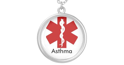 Medical ID Alert Necklace - Asthma | Zazzle