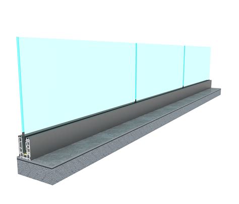 China A30 Floor Standing Tempered Explosion Proof Full Glass Railing System Manufacturer And