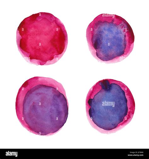 Set Of Watercolor Purple Circles Stock Vector Image Art Alamy