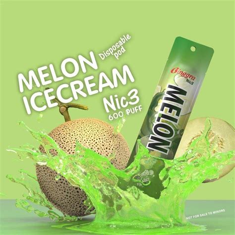 PODDIS VMC POD Melon Ice Cream เมลอน 600 Puffs Nic 3 ใชแลวทง