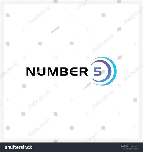 Number 5 Vector Font Alphabet Modern Stock Vector (Royalty Free ...