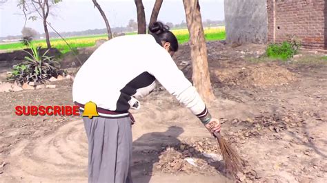 Ghar Ki Safai Sadaf Ch Daily Routine Work Desi Girl Village Life