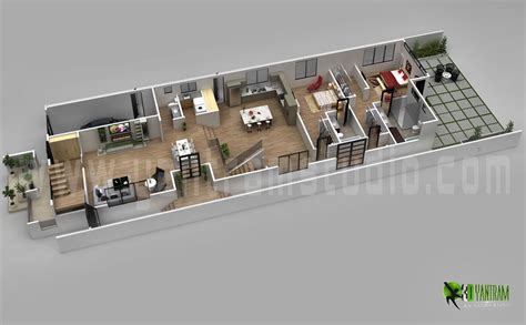 3D Floor Plan Design for Modern Home | Modern floor plans, Floor plan ...