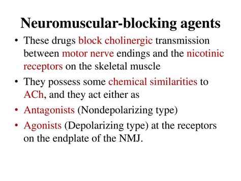 Neuromuscular Blocking Agents Mechanism Of Action