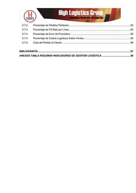 Indicadores De La Gestion Logistica Pdf