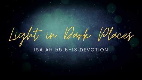 Isaiah 55 6 13 Devotion YouTube