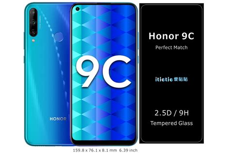 Honor 9C 6.39 inch Tempered Glass Perfect Match-Best Screen Protector ...