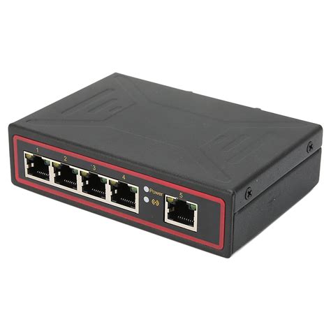 Buy DIN Rail Fast Ethernet Switch, Redundant Power Supply 5 Port DIN ...