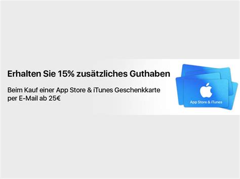 Amazon 15 zusätzliches Guthaben beim Kauf von Apple App Store