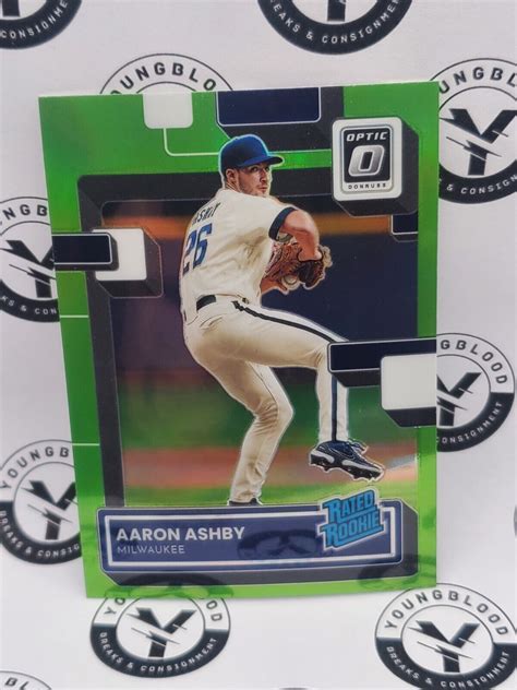 Donruss Optic Aaron Ashby Lime Green Prizm Rated Rookie Ebay