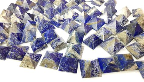 Natural Stone Lapis Lazuli Chakra Pyramid Crystal Healing Grid - Etsy