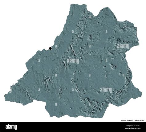 Shape Of Benguela Province Of Angola With Its Capital Isolated On