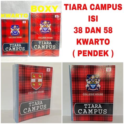 Jual Buku Tulis Tiara Campus Kwarto Pendek Isi 38 Lembar Dan 58