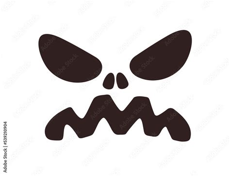 Scary Face Stencil