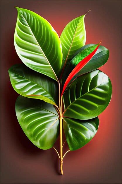 Premium Ai Image Heart Shaped Nature Leaves Layout Of Green