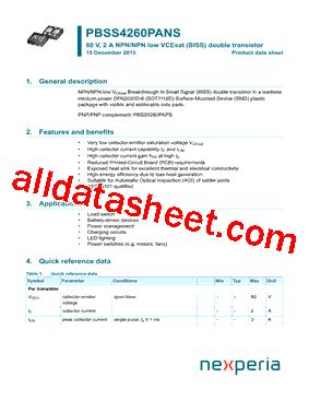 Pbss Pans Datasheet Pdf Nexperia B V All Rights Reserved