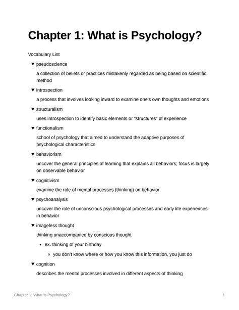 Chapter What Is Psychology Chapter What Is Psychology