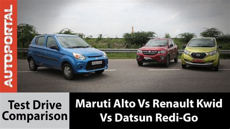 Renault Kwid Vs Maruti Suzuki Alto 800 Vs Datsun Redi Go Comparison