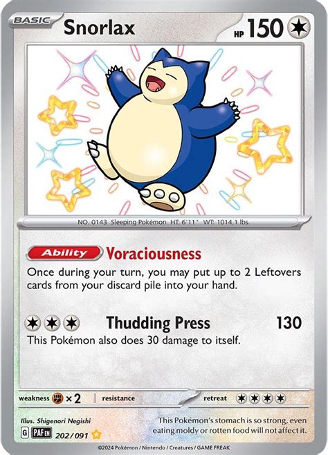 Snorlax Holo 202 Prices Pokemon Paldean Fates Pokemon Cards