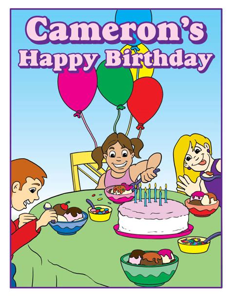 Personal Girl Birthday Coloring Book