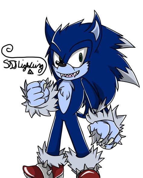 Sonic The Werehog Coloured 1 By Ssj2lightning On Deviantart