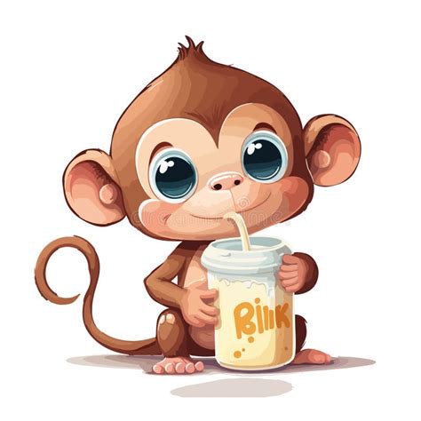 Little Brown Monkey. Little Monkey Baby. a Friendly Little Monkey with ...