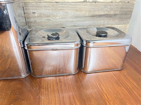 Vintage Gsw Kitchen Canister Set Chrome Canister Set Canister Coffee