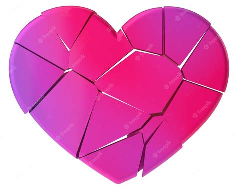 Premium Photo Broken Heart Heartbroken Lovelorn 3d Illustration