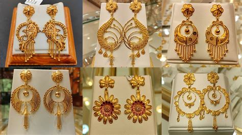 Latest Gold Bridal Jhumka Kanbala Earrings Designs With Weight And