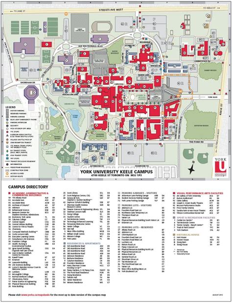 Map of york university - University of york campus map (Canada)