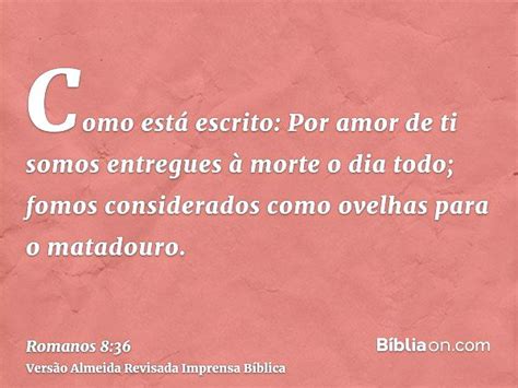 Romanos 8:36 - Bíblia