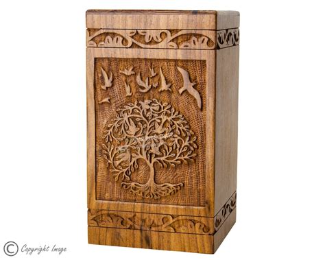 Rosewood Tree Of Life Cremation Urn For Human Ashes Wooden Etsy Canada