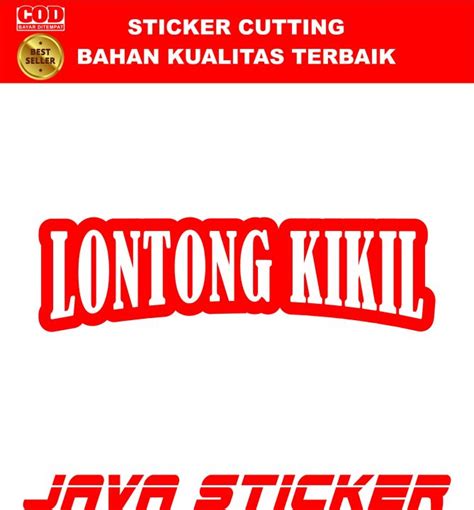 Stiker TULISAN Cutting Variasi Kaca Etalase Gerobak LONTONG KIKIL