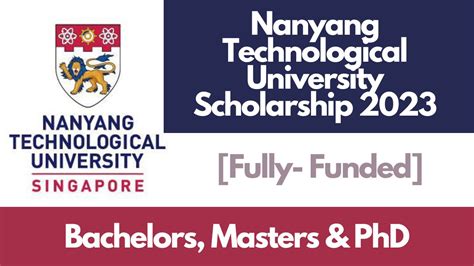 Nanyang Technological University Scholarship For 53 Off