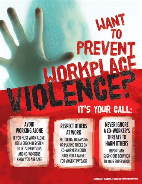 Workplace Violence Workplace Safety Poster