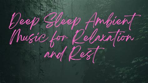 Deep Sleep Ambient Music for Relaxation and Rest 深度睡眠环境音乐 放松与休息