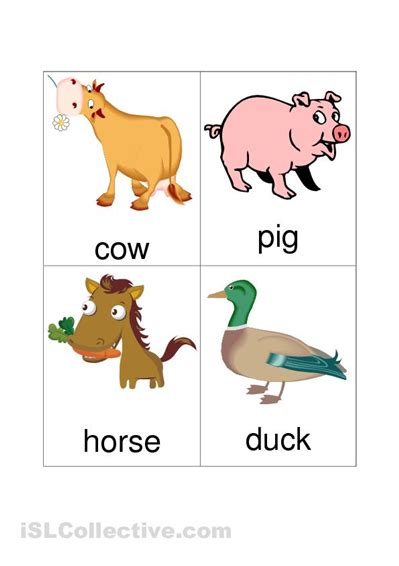 Looking Good Farm Animals Flashcards Free Pattern Tracing Worksheets ...