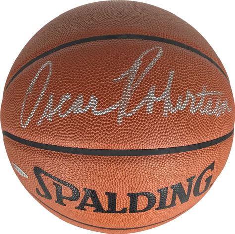 Lot Detail Oscar Robertson Signed Leather NBA Basketball Upper Deck