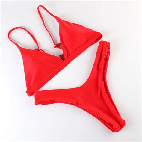 Eastlife Li 2017 Classic Style Bikini Set Women Sexy Swimwear Wine Red