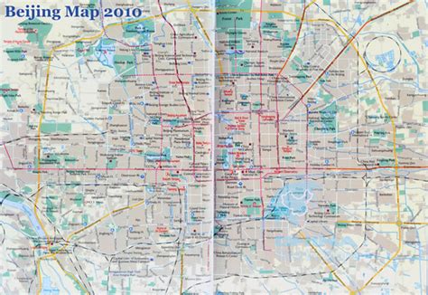 Large road map of Beijing city. Beijing large road map | Vidiani.com ...