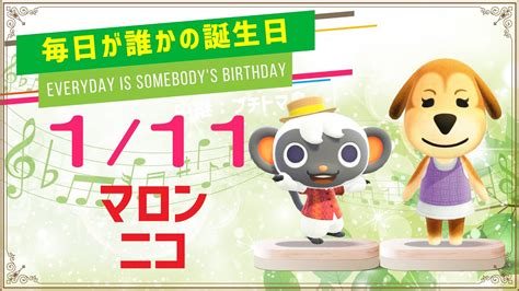 【あつ森誕生日】1月11日マロン＆ニコ🎉毎日キャラ紹介 Youtube