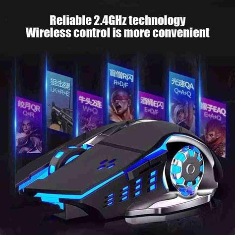 Rechargeable 2.4Ghz Wireless Ergonomic RGB Gaming Mouse | PressPlay Tech 