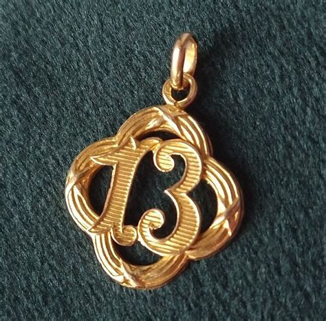 Antique French K Gold Lucky Charm Pendant French K Gold Lucky