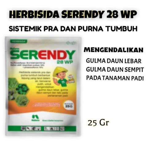 Jual SERENDY 28wp 25gr Herbisida Sistemik Pada Tanaman Padi Shopee