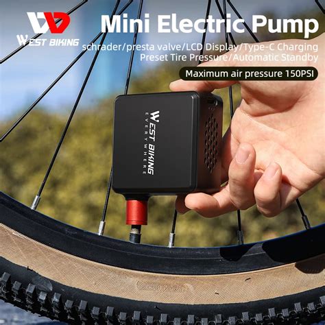 West Biking Bike Pump Mini Pompa Ad Aria Elettrica Portatile Con