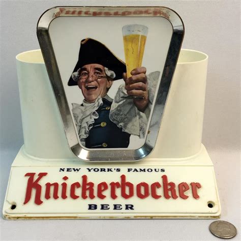 Lot Vintage 1951 Ruppert Knickerbocker Beer Ale Bar Caddy